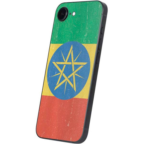 Ethiopia Flag Distressed iPhone 16e Skin